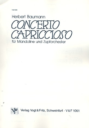 Concerto capriccioso fr Mandoline und Zupforchester Mandola