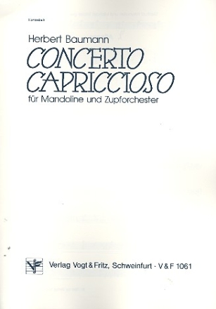 Concerto capriccioso fr Mandoline und Zupforchester Kontrabass