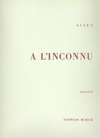 L'Inconnu op.48 fr Gesang und 13 Streichinstrumente Partitur