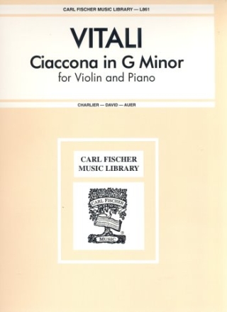 Ciaccona g minor for violin and piano