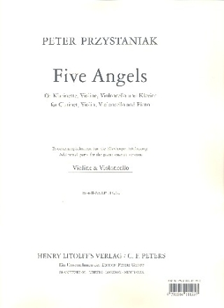 Five Angels fr Klarinette, Violine, Violoncello und Klavier Erweiterungsstimmen Violine  und Violoncello,  Archivkopie