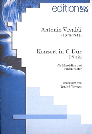 Konzert C-Dur RV425 für Mandoline und Zupforchester Partitur
