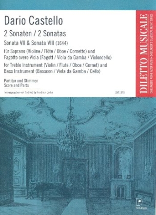 2 Sonaten (Nr.7 und Nr.8) fr Melodieinstrument, Bassinstrument und Bc Partitur und Stimmen (Bc ausgesetzt)