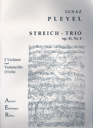 Trio D-Dur op.41,4  fr 2 Violinen und Violoncello (Viola) Stimmen