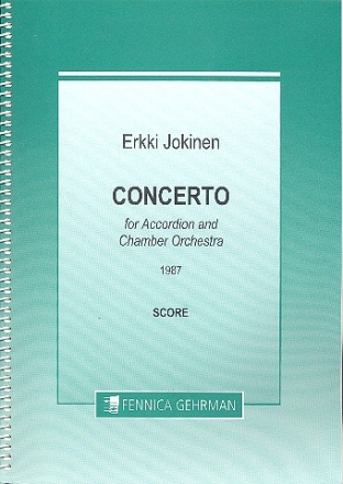 Concerto for accordion and chamber orchestra score