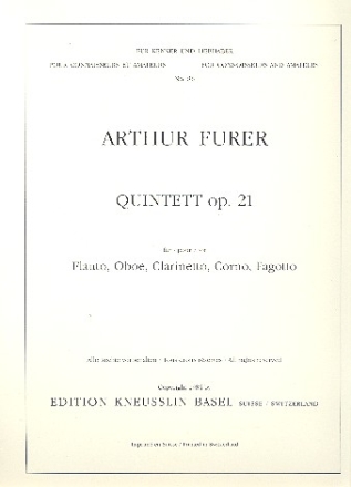 Quintett op.21 fr Flte, Oboe, Klainette, Horn und Fagott Stimmen