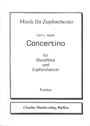 Concertino fr Blockflte und Zupforchester Partitur