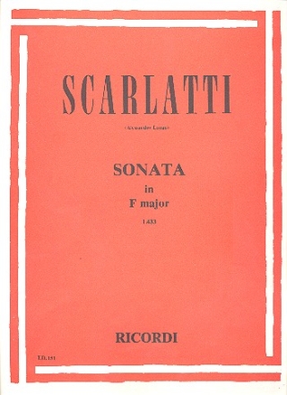Sonate in F Major L433 for piano