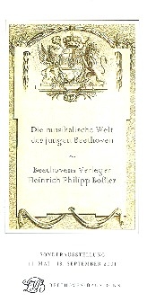 Die musikalische Welt des jungen Beethoven - Der Verleger Heinrich Philipp Boler: Ausstellungskatalog 2001