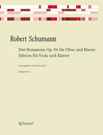 3 Romanzen op.94 fr Viola und Klavier 2 Spielpartituren