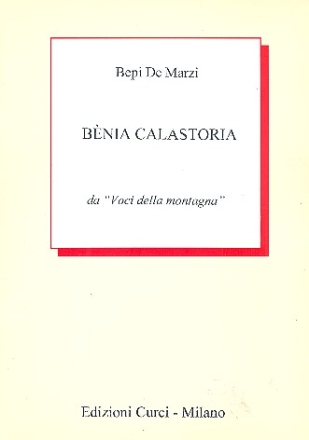 Bnia Calastoria fr Mnnerchor a cappella Partitur (it)
