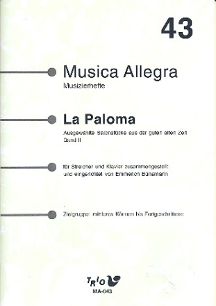 La Paloma Band 2 fr 2 Violinen, Viola, Musica Allegra Band 42