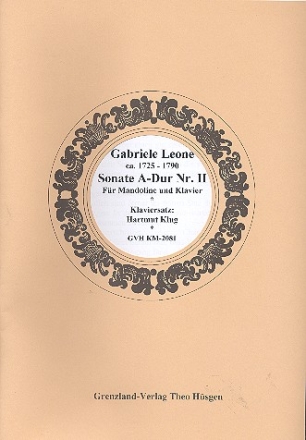 Sonate A-Dur Nr.2 fr Mandoline und Klavier