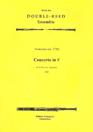 Concerto F Major for 4 oboes and 2 bassoons score and parts