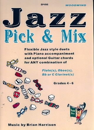 Jazz: for 2 woodwind instruments and piano (guitar ad lib) score and parts