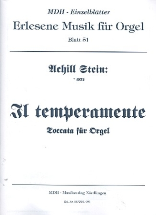 Il temperamente fr Orgel