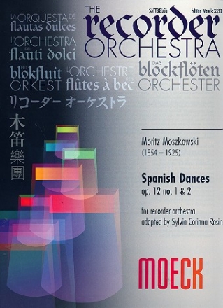 Spanish Dances op.12,1 and op.12,2 for recorder orchestra score and parts