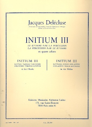 Initium vol.3 pour percussion (autre instruments)