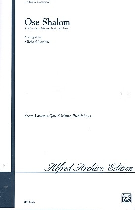 Ose Shalom for mixed chorus and piano score