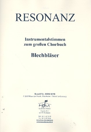 Resonanz fr gem Chor und Instrumente Spielpartitur Blechblser