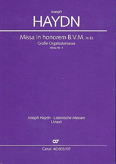Groe Orgelsolo-Messe Es-Dur Hob.XXII:4 fr Soli, gem Chor und Orchester Studienpartitur