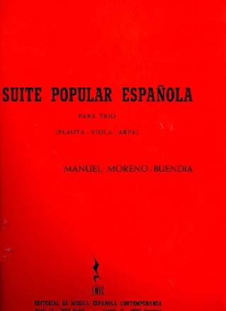 Suite popular espanola  para trio (flauta, viola y harpa) score