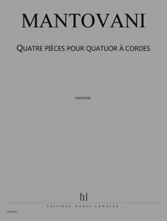 4 Pices pour quatuor  cordes partition