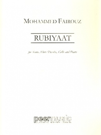Rubiyaat for tenor, flute (piccolo), cello and piano score and parts