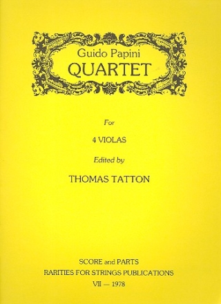 Quartet for 4 violas score and parts