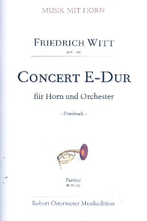 Konzert E-Dur fr Horn und Orchester Partitur