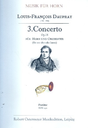Konzert Nr.3 op.18 fr Horn (cor alto/basso) und Orchester Partitur