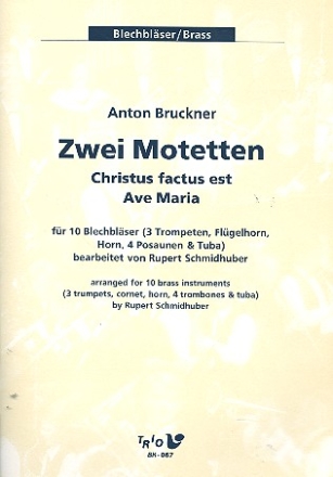 2 Motetten  fr 10 Blechblser Partitur und Stimmen