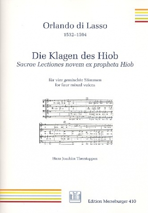Die Klagen des Hiob für gem Chor a cappella Partitur (la)