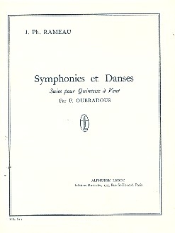 Symphonies et danses pour 4 instruments  vent partition de poche