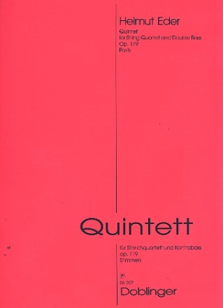 Quintett op.119 fr 2 Violinen, Viola, Violoncello und Kontrabass Stimmen