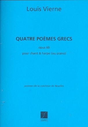 4 pomes grecs op.60 pour chant et harpe (piano) partition