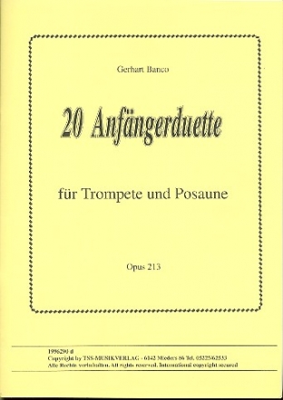 20 Anfngerduette op.213 - fr Trompete und Posaune Spielpartitur