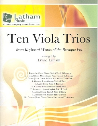10 Viola Trios for 3 violas score and parts