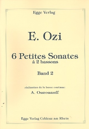 6 petites sonates vol.2 pour 2 bassons partition et parties