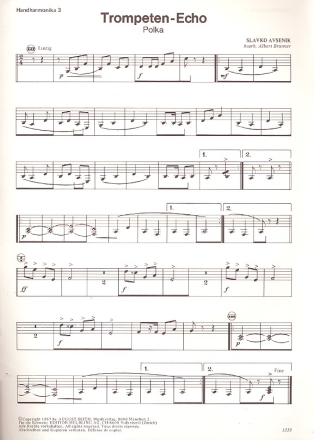 Trompeten-Echo fr 1-4 Handharmonikas Handharmonika 3-4