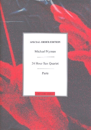 24 Hours Sax Quartet for 4 saxophones (SATBar) parts,  archive copy