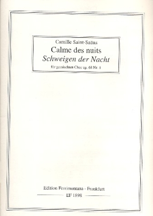 Calme des nuits op.68,1 fr gem Chor a cappella Partitur (dt/frz)