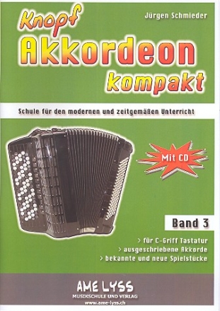 Knopfakkordeon kompakt Band 3 (+CD) fr Akkordeon