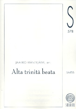 Alta trinit beata for mixed chorus a cappella score