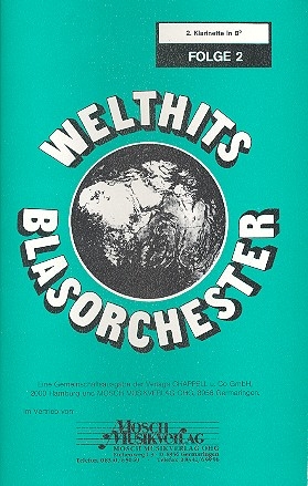 Welthits Band 2 fr Blasorchester Klarinette 2