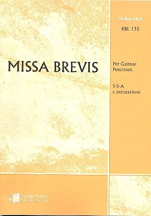Missa brevis  for female chorus (SSA) and percussion score