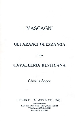 Introduction and Chorus from Cavalleria Rusticana chorus score