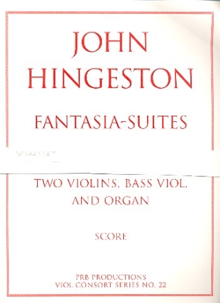 Fantasia-Suites a 3 vol.2 for 3 viols and organ score and parts