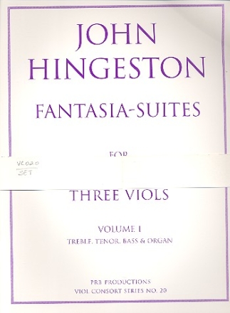 Fantasia-Suites a 3 vol.1 for 3 viols and organ score and parts