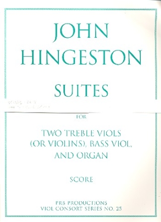 Fantasia-Suites a 3 vol.3 for 3 viols and organ score and parts